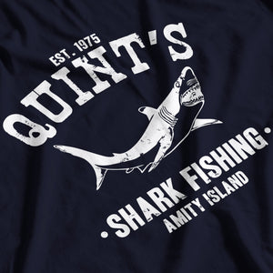 Jaws Inspired Quint's Shark Fishing Ladies Fitted T-Shirt