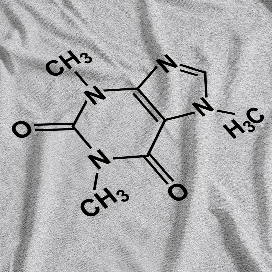 The Big Bang Theory Inspired Caffeine Molecule Heather Grey T-Shirt - Postees