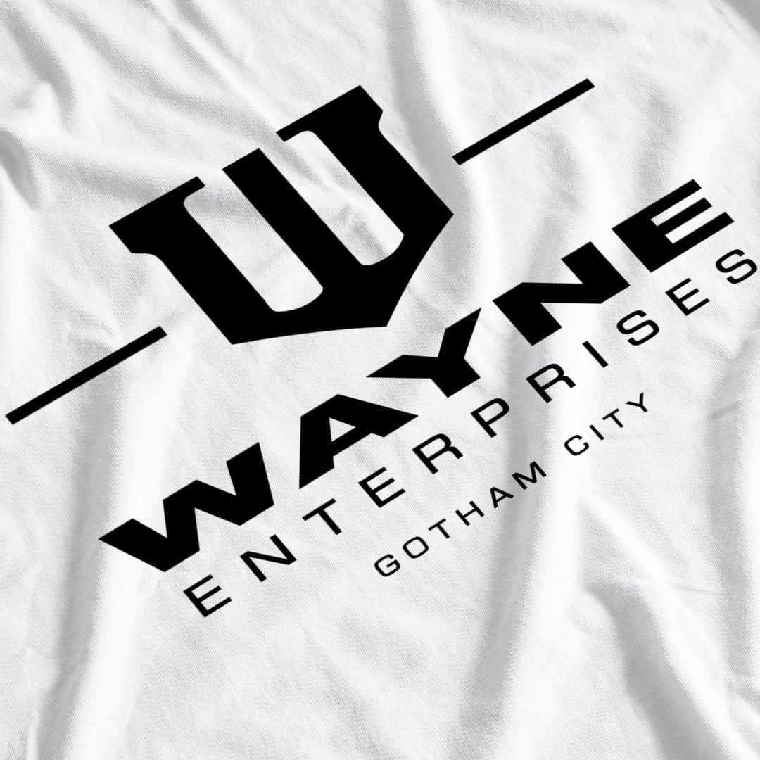 Batman Inspired Wayne Enterprises White T-Shirt - Postees