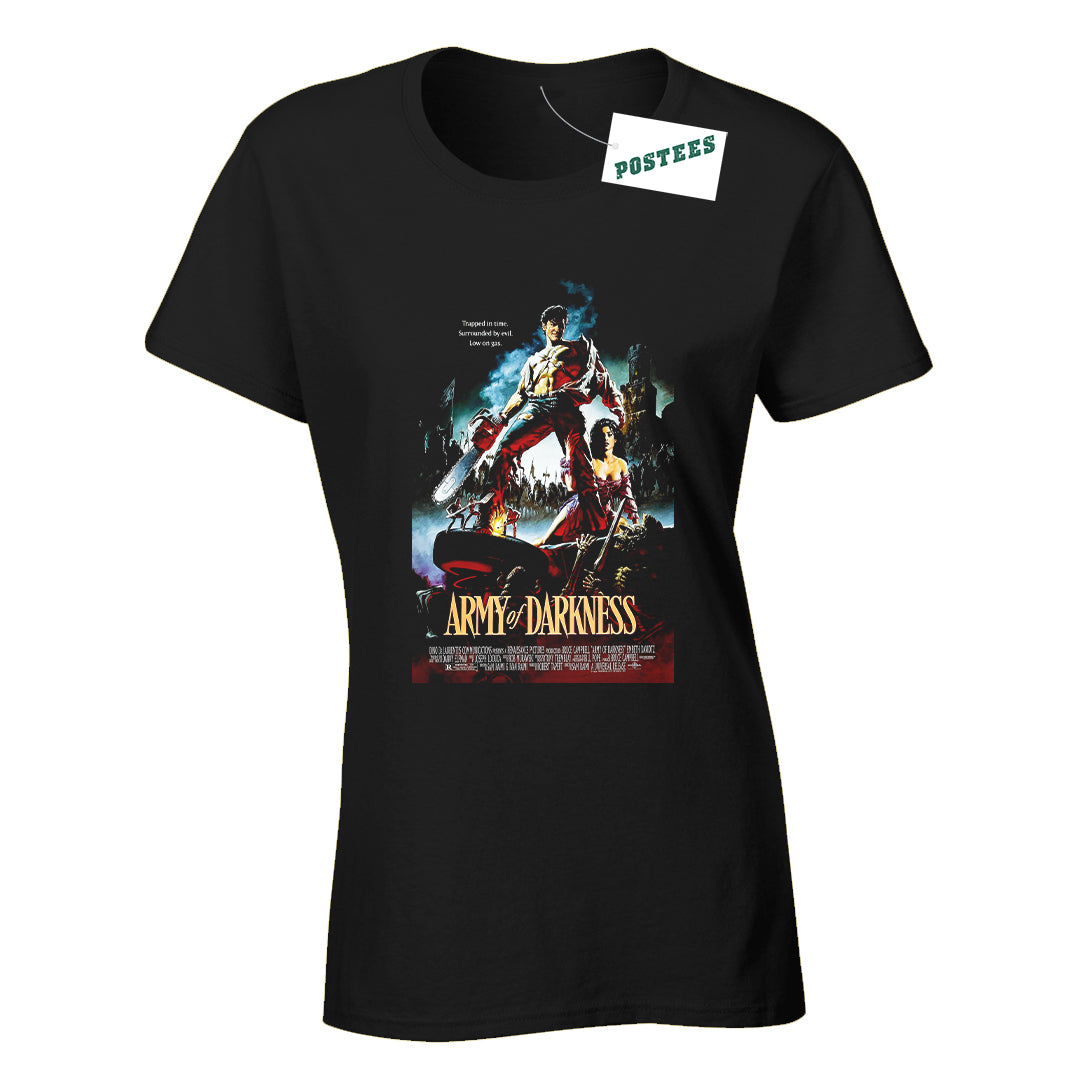 The Evil Dead: Army of Darkness Movie Poster Ladies Fitted T-Shirt