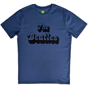 The Beatles Official T-Shirt Text Logo Shadow