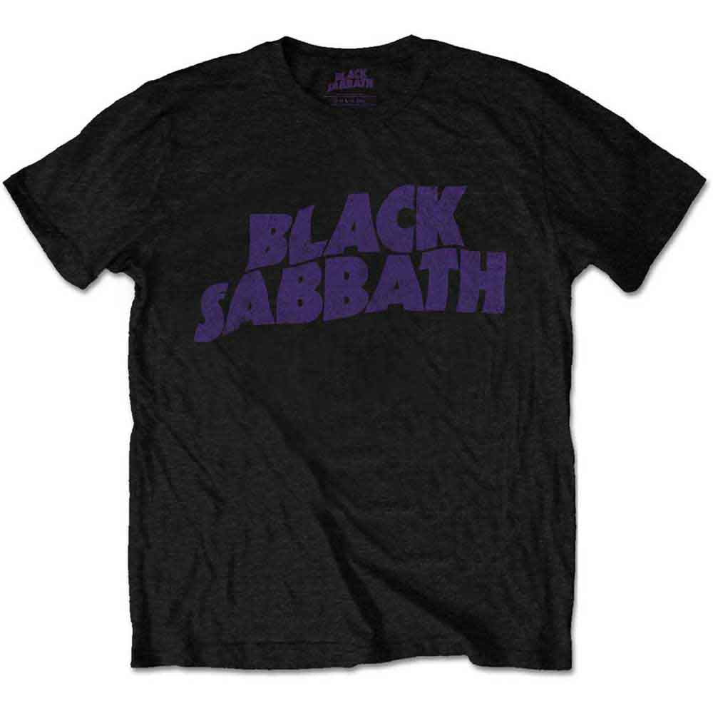 Black Sabbath Official Wavy Logo Vintage T-Shirt