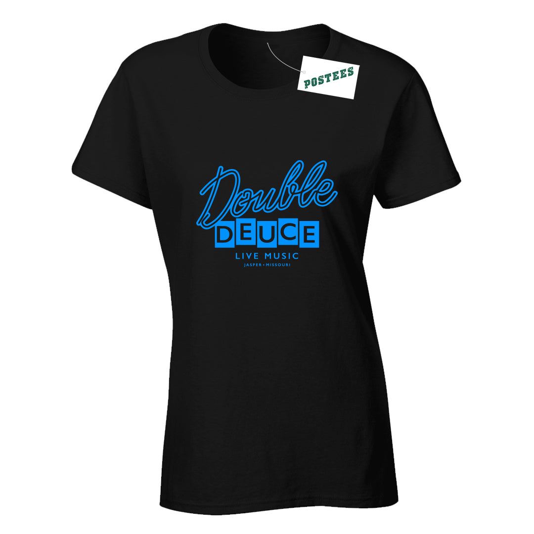 Road House Inspired Double Deuce Ladies Fitted T-Shirt