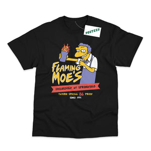 The Simpsons Inspired Flaming Moe's Tavern T-Shirt