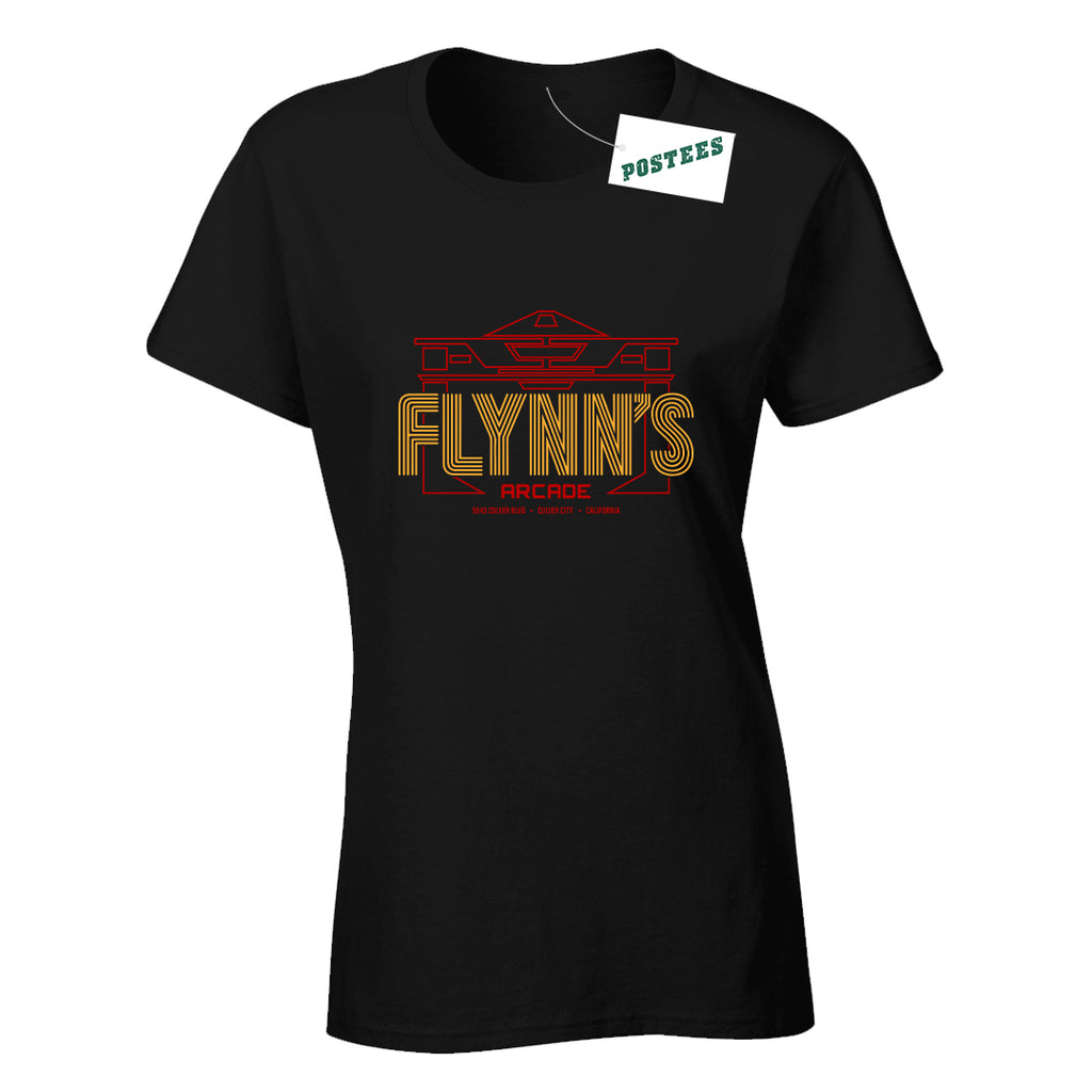 Tron Inspired Flynn's Arcade Ladies Fitted T-Shirt
