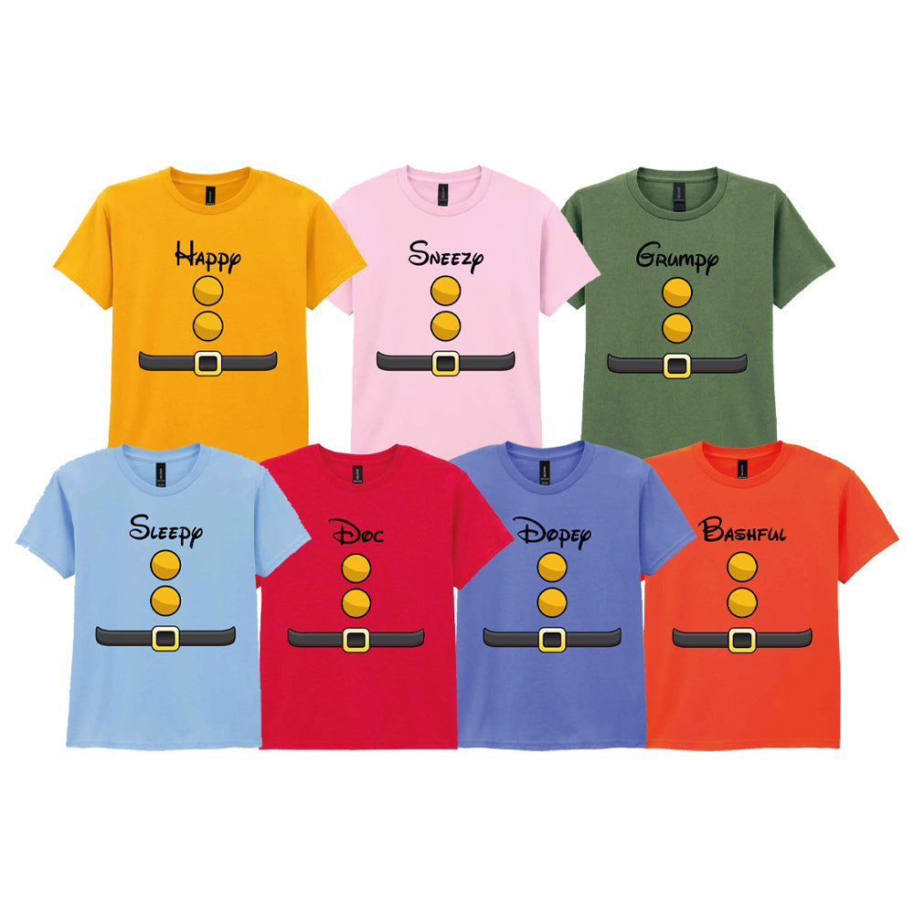 7 Dwarves Costume Design Adult and Kids T-Shirt