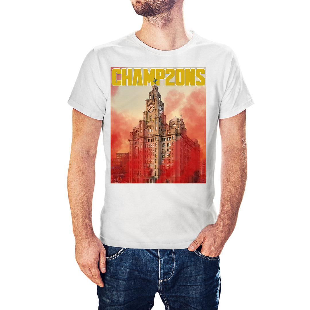 Liverpool Flares and Liverbirds Champ20ns 20 Time Champions T-Shirt
