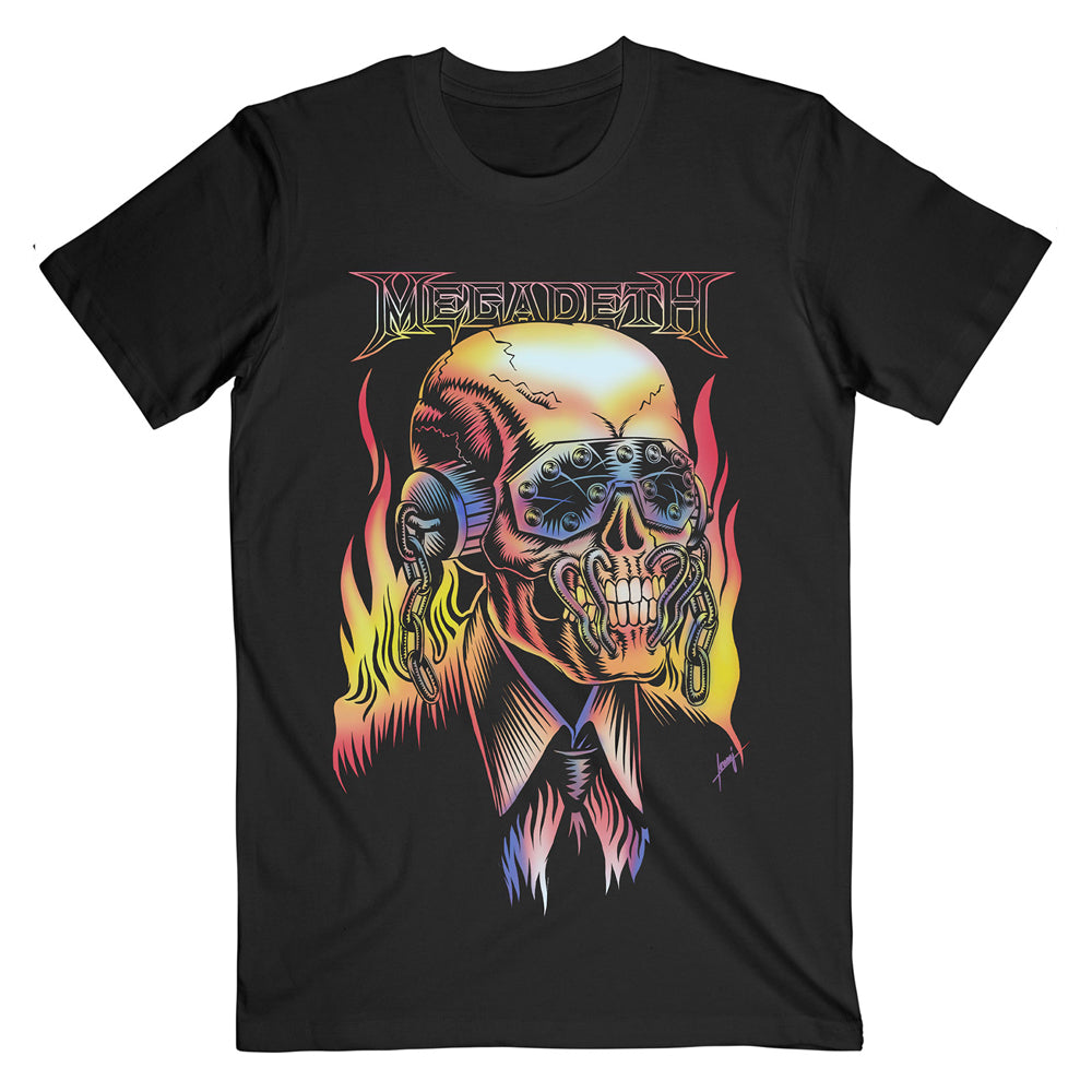Megadeth Flaming Vic Official T-Shirt