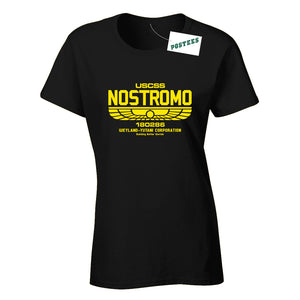 Alien Inspired USCSS Nostromo Ladies Fitted T-Shirt