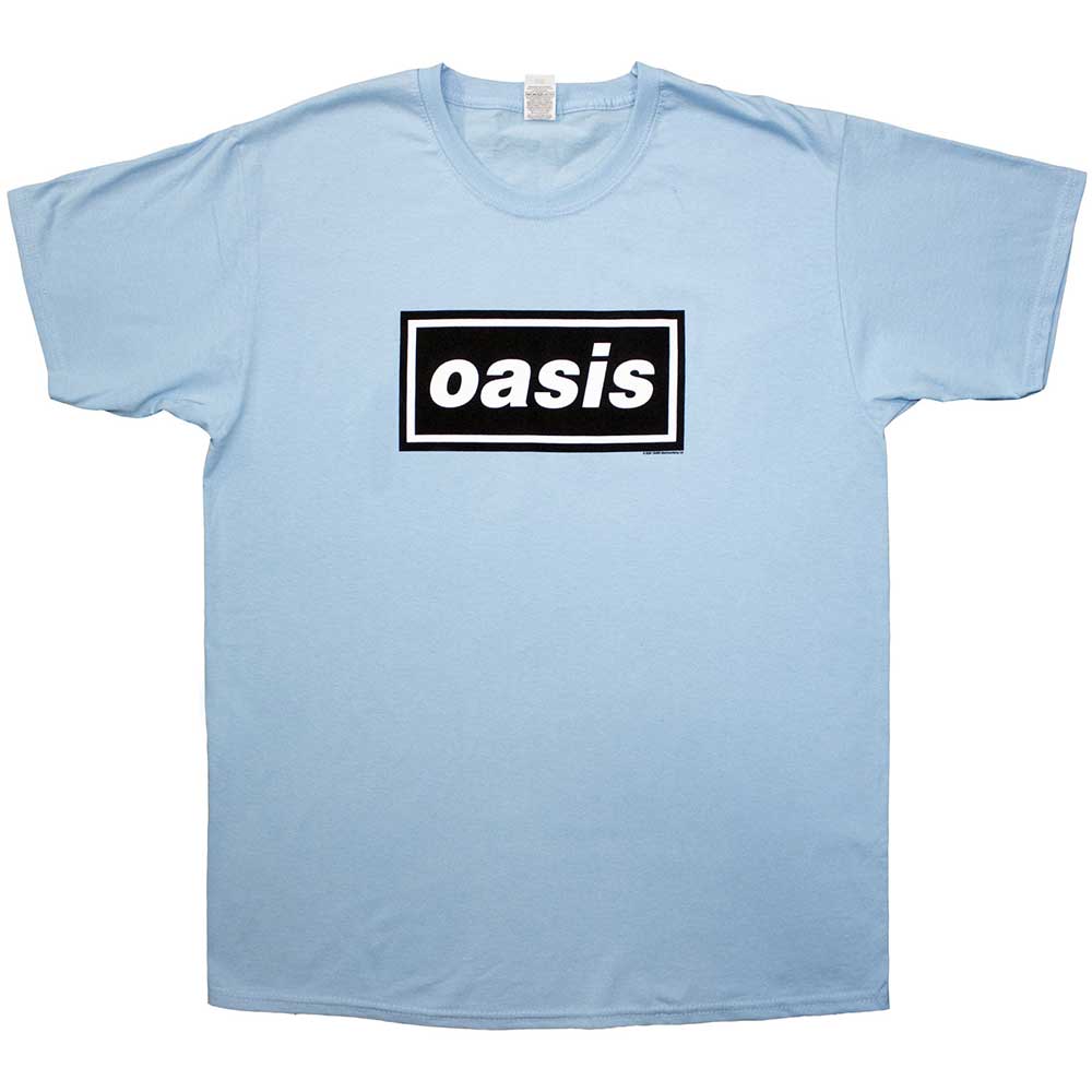 Oasis logo Decca Sky Blue Official T-Shirt