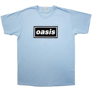 Oasis logo Decca Sky Blue Official T-Shirt