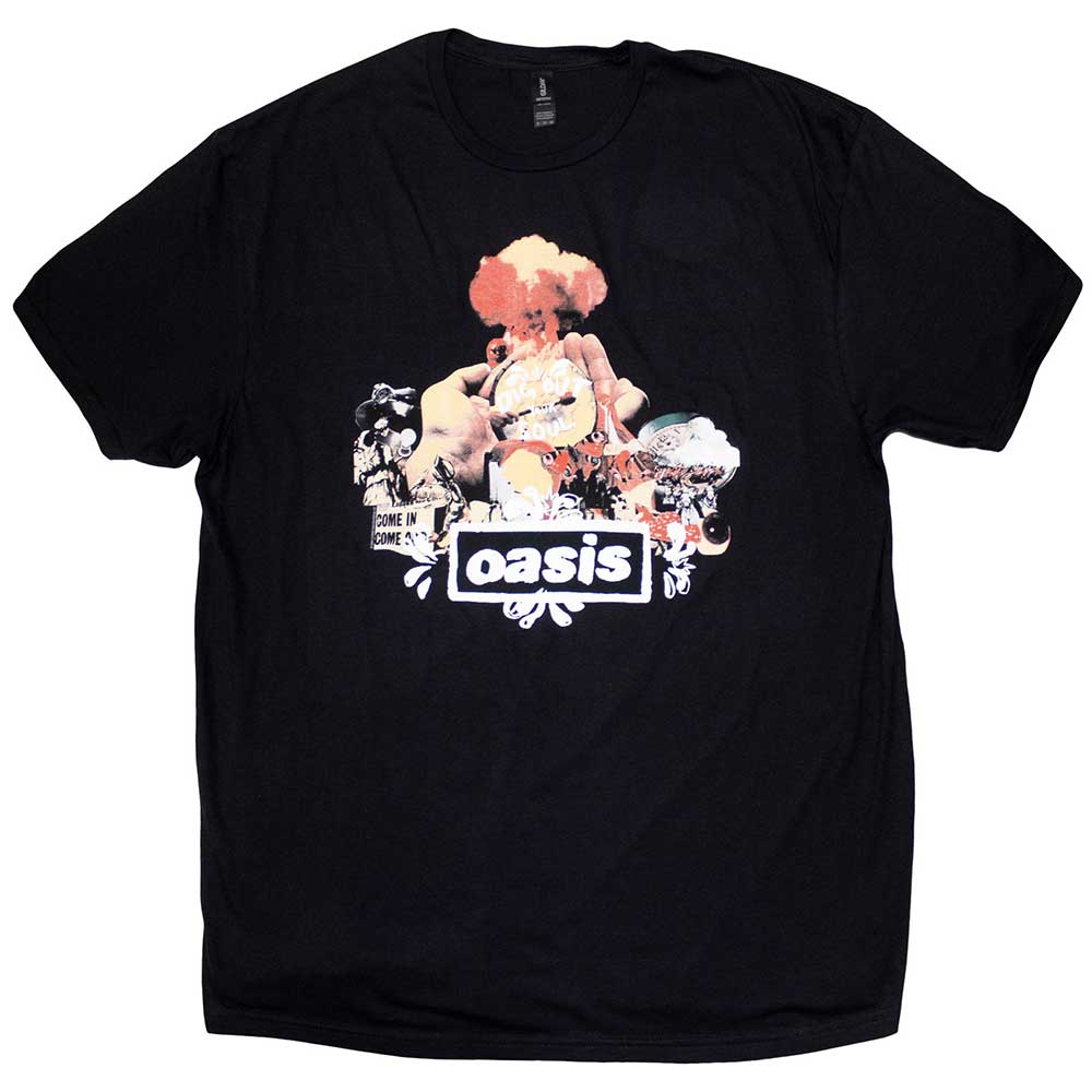Camiseta Oficial Oasis 'Atomic Collage' - Unisex, Algodón, Diseño De La Banda, Tallas De La S A La XXL