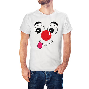 Red Nose Day Comic Relief Inspired Funny Face Design Printed Adult and Child Sized White T-Shirt