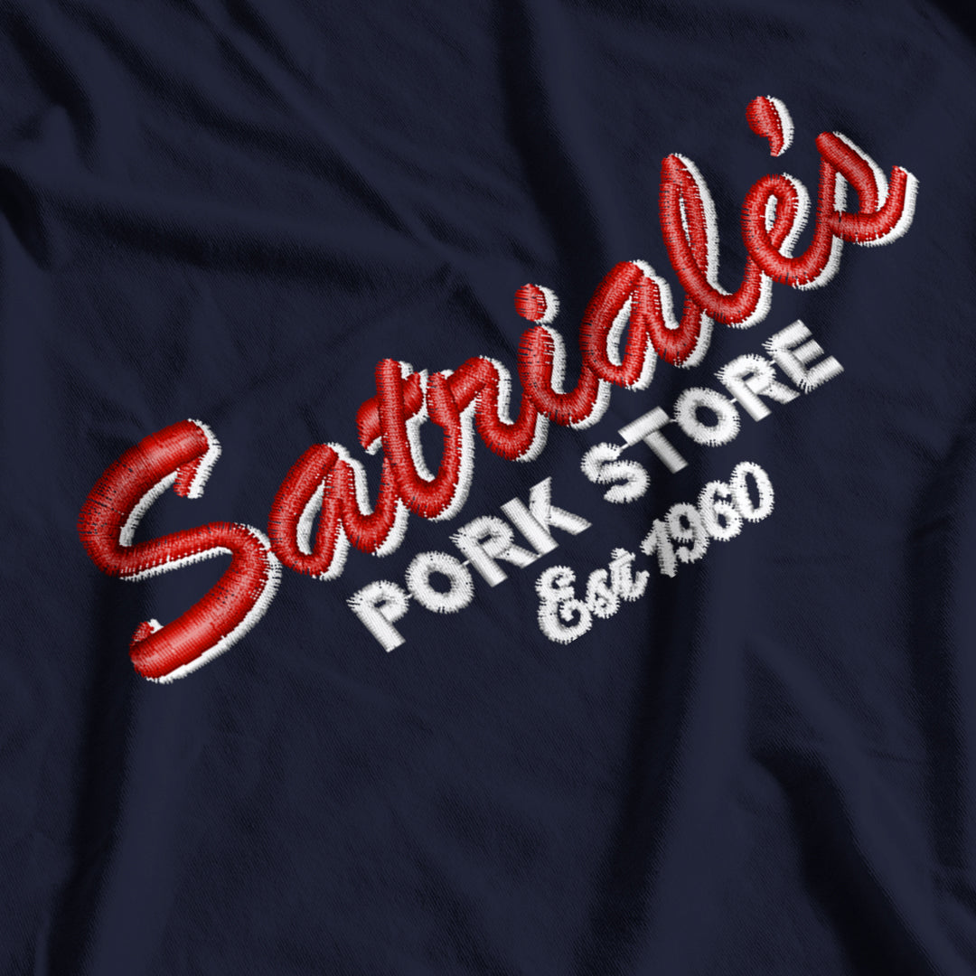 The Sopranos Inspired Satriale's Pork Store Embroidered Logo T-Shirt