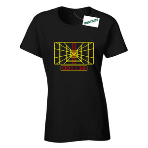 Star Wars Inspired X Wing Targeting Computer Ladies Fitted T-Shirt