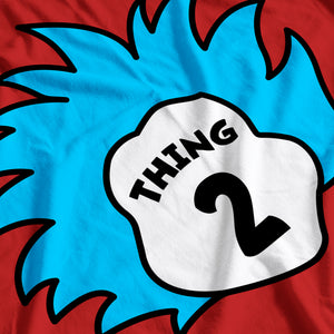 Thing 2 Blue Hair Dr Seuss The Cat in the Hat Kids World Book Day T-Shirt
