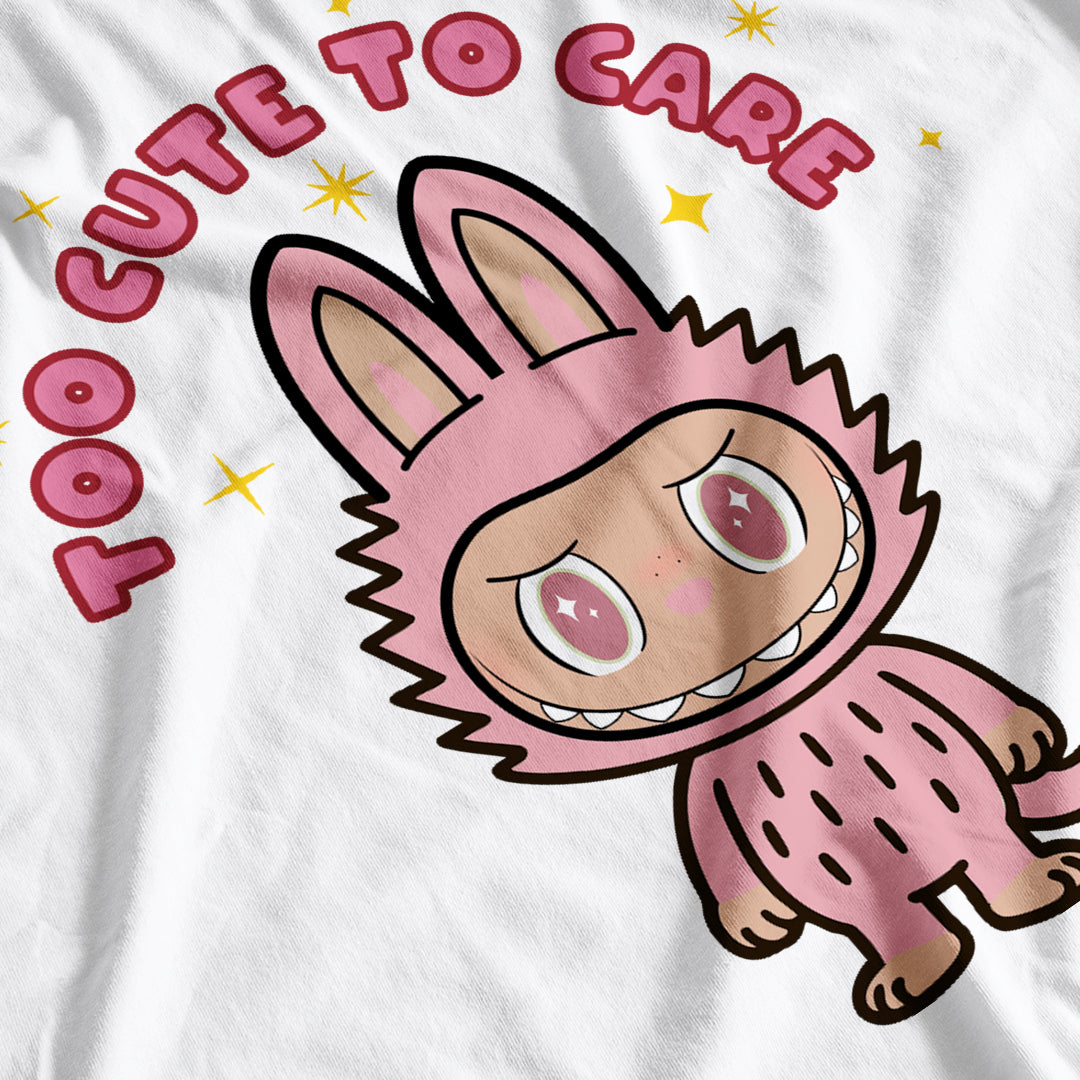 Labubu Inspired Kid's Too Cute To Care T-Shirt