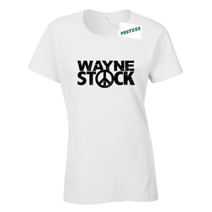 Wayne's World Inspired Wayne Stock Ladies Fitted T-Shirt