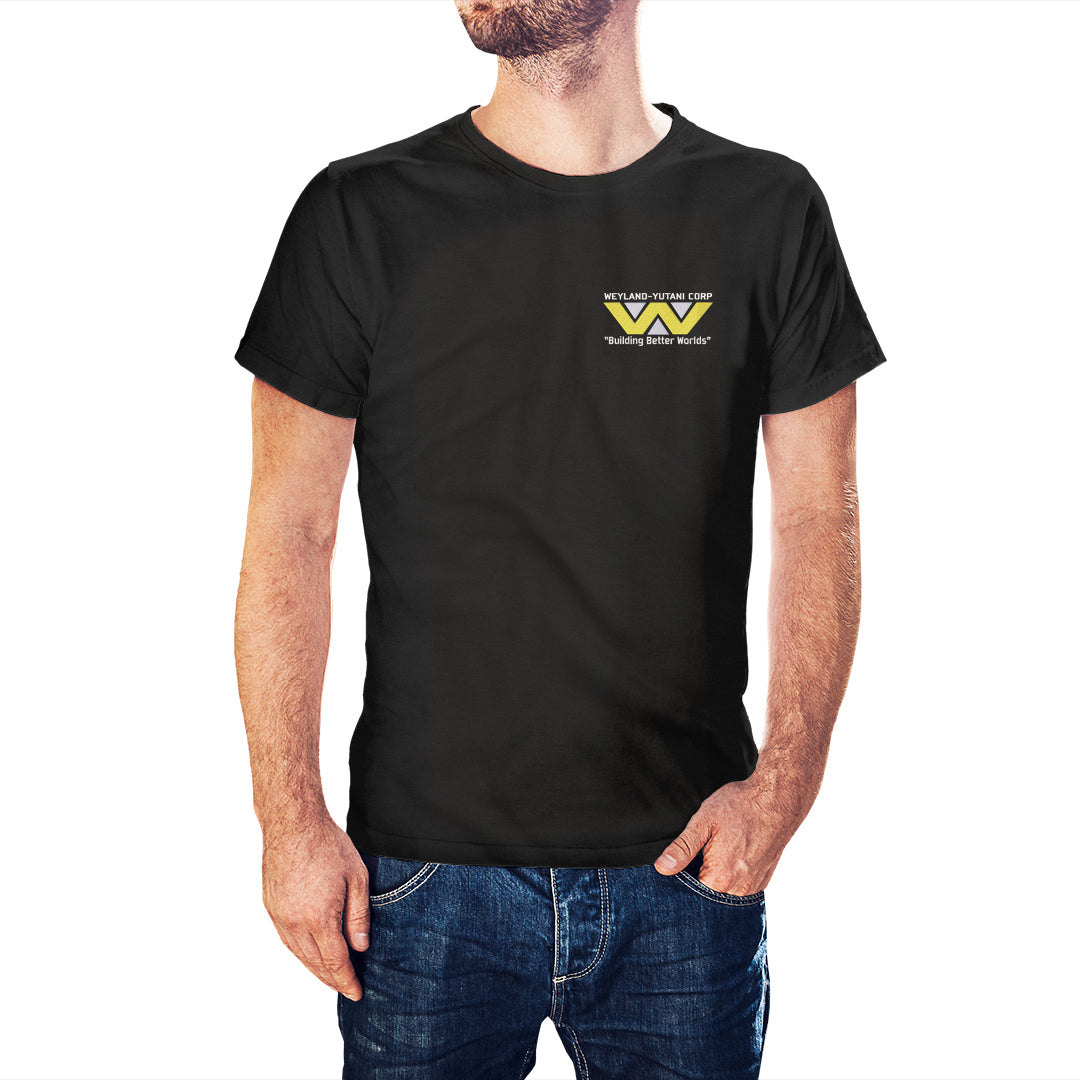 Alien Inspired Weyland-Yutani Corp Embroidered Logo T-Shirt