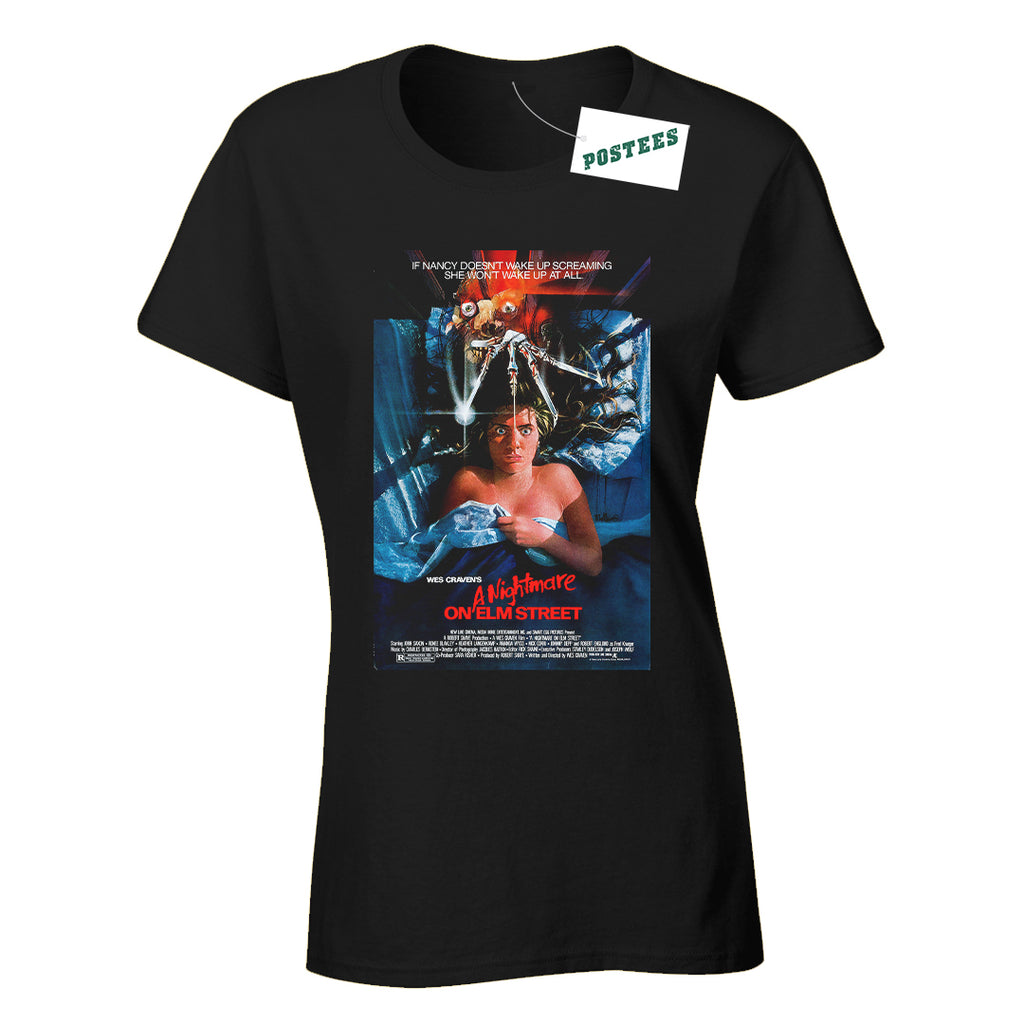 A Nightmare On Elm Street Movie Poster Ladies Fitted T-Shirt
