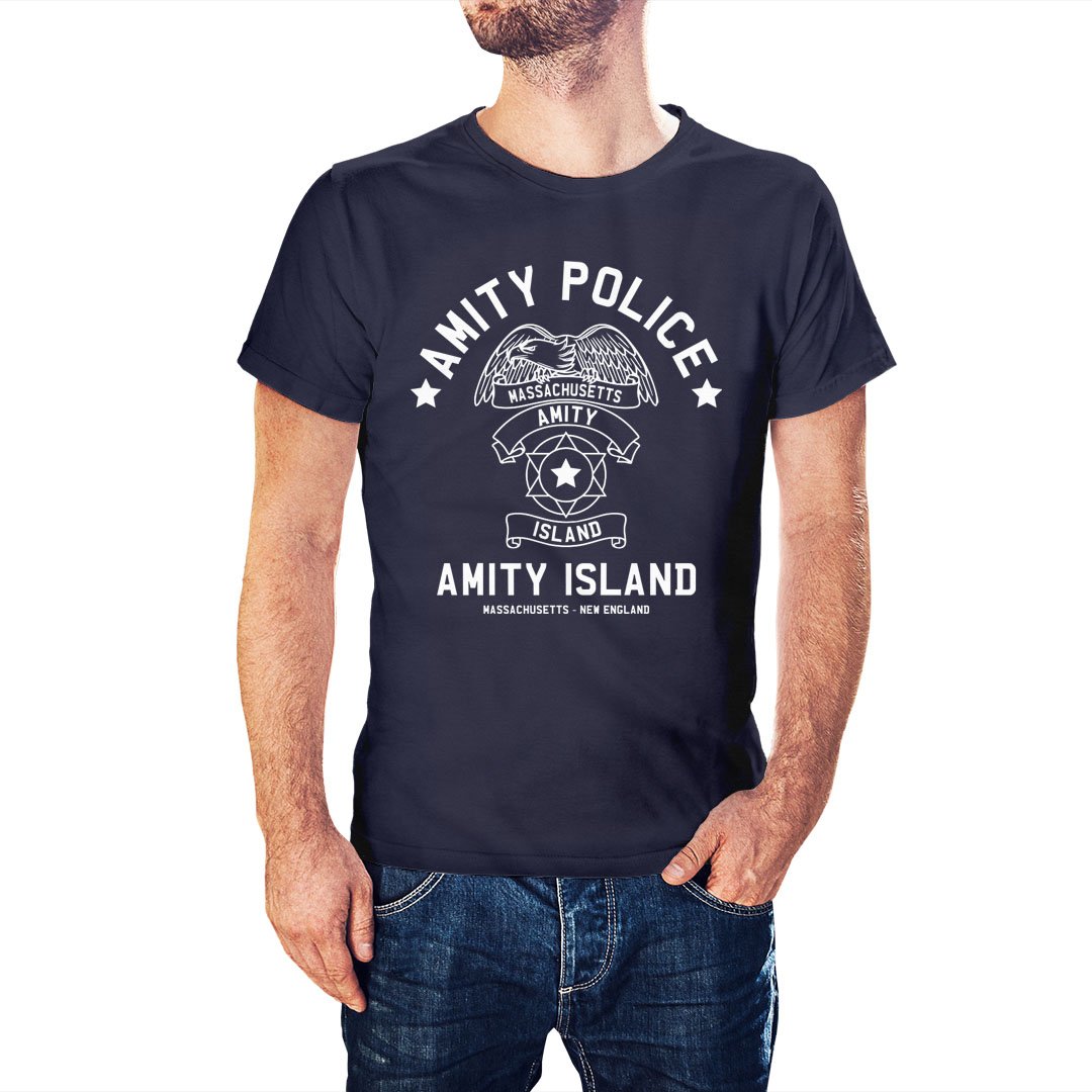 Jaws Inspired Amity Police Department T-Shirt
