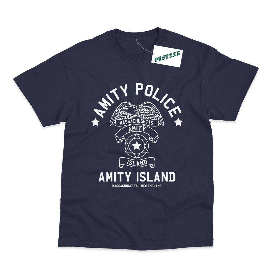 Jaws Inspired Amity Police Department T-Shirt - Postees