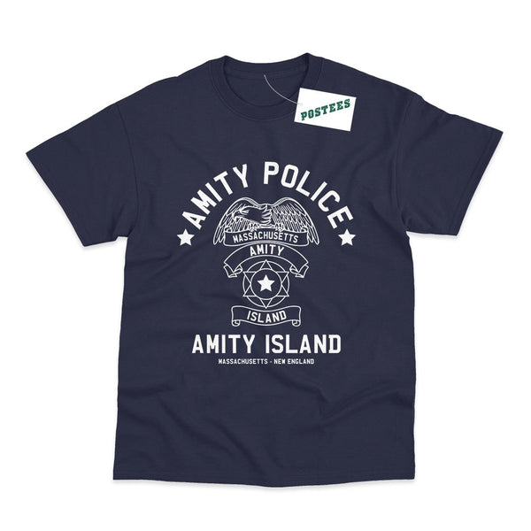 Jaws Inspired Amity Police Department T Shirt Postees