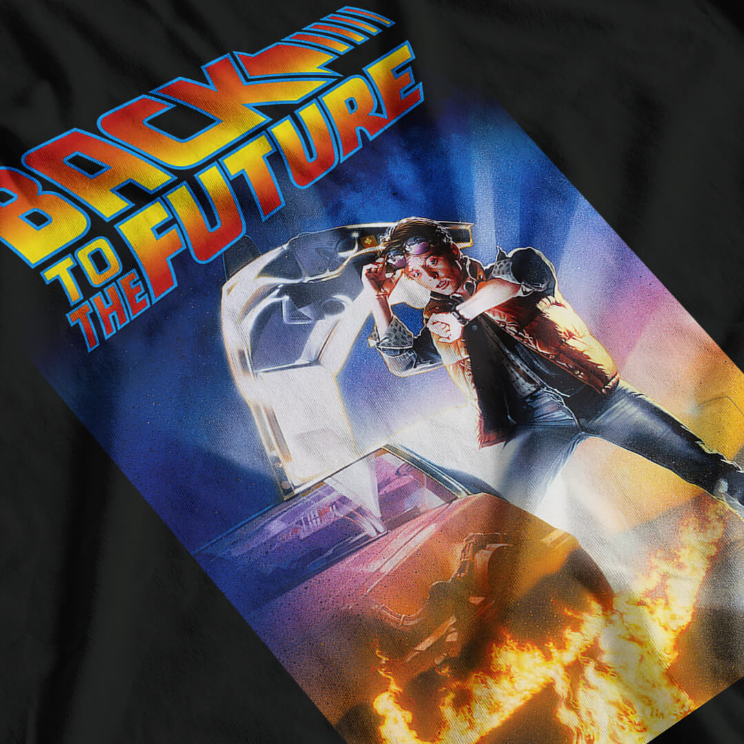 Back To The Future Movie Poster Ladies Fitted T-Shirt