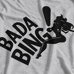Sopranos Inspired Bada Bing Strip Club Heather Grey T-Shirt