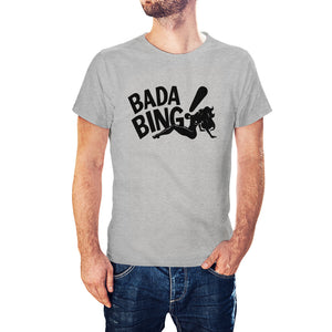 Sopranos Inspired Bada Bing Strip Club Heather Grey T-Shirt