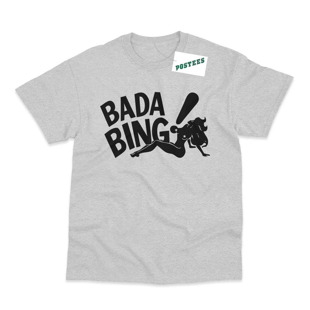 Sopranos Inspired Bada Bing Strip Club Heather Grey T-Shirt