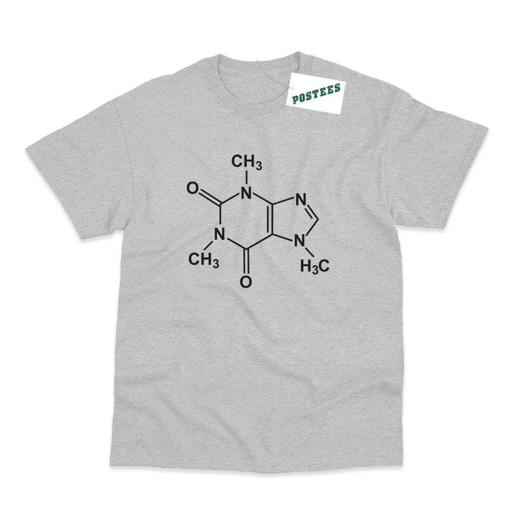 The Big Bang Theory Inspired Caffeine Molecule Heather Grey T-Shirt - Postees