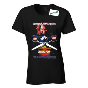 Child's Play 2 Movie Poster Inspired Ladies Fitted T-Shirt