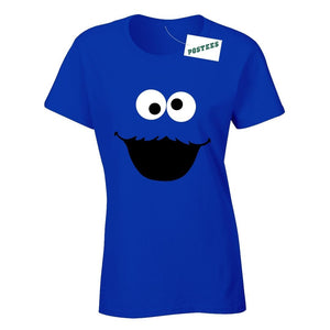 Sesame Street Inspired Cookie Monster Ladyfit T-Shirt - Postees