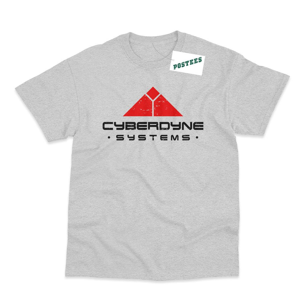 Terminator Inspired Cyberdyne Systems Heather Grey T-Shirt - PosteesUK