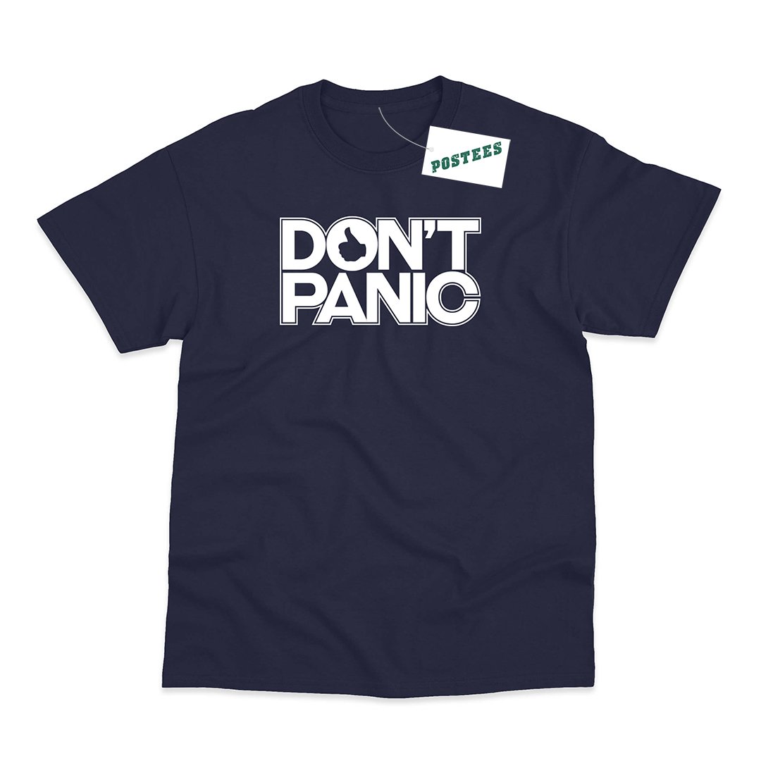The Hitchhiker's Guide To The Galaxy Inspired Don't Panic T-Shirt - Postees
