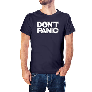 The Hitchhiker's Guide To The Galaxy Inspired Don't Panic T-Shirt - Postees
