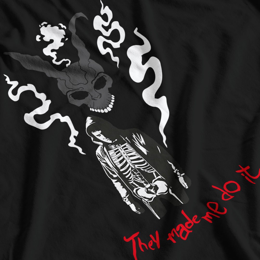 Donnie Darko Inspired They Made Me Do It T Shirt Postees