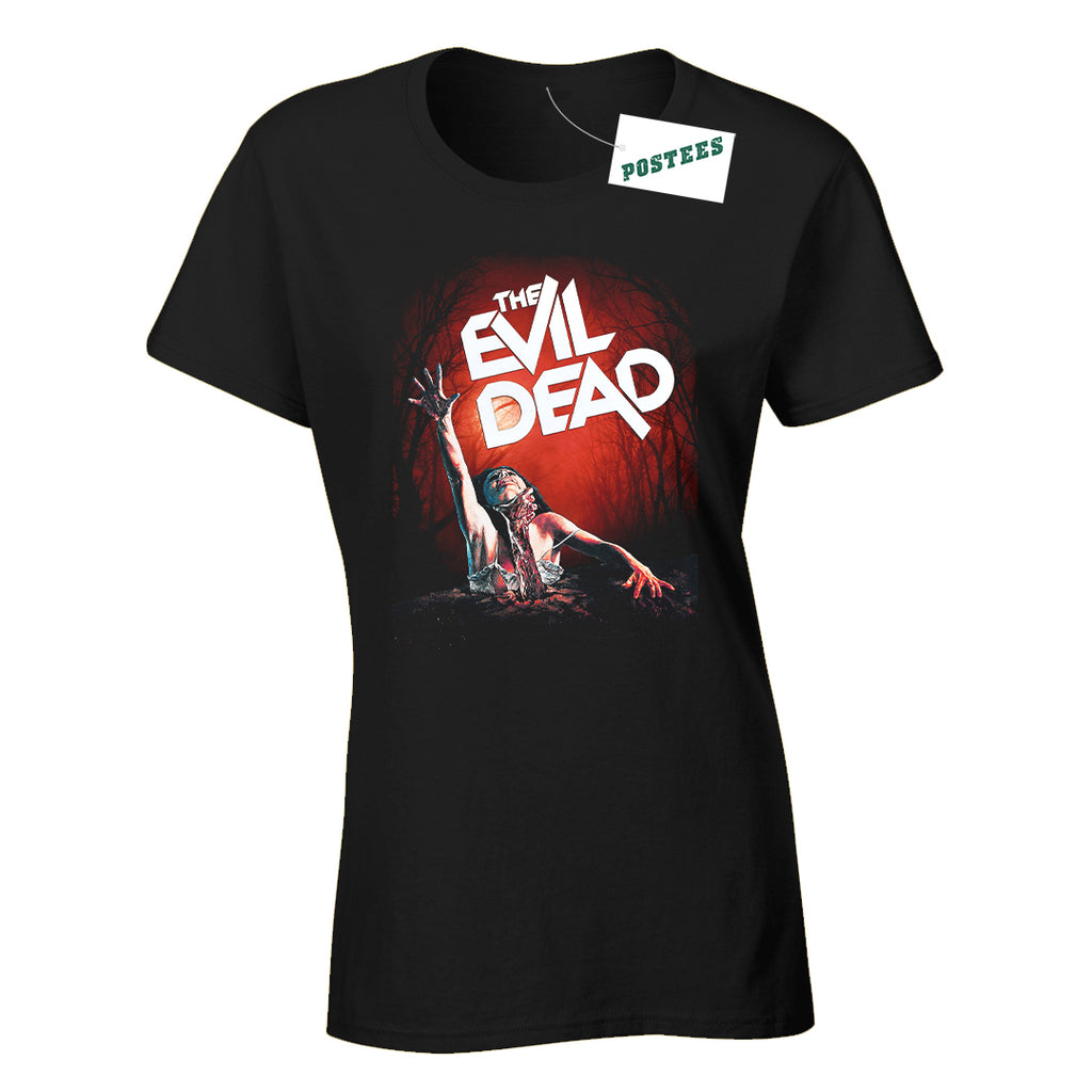 The Evil Dead Movie Poster Ladies Fitted T-Shirt