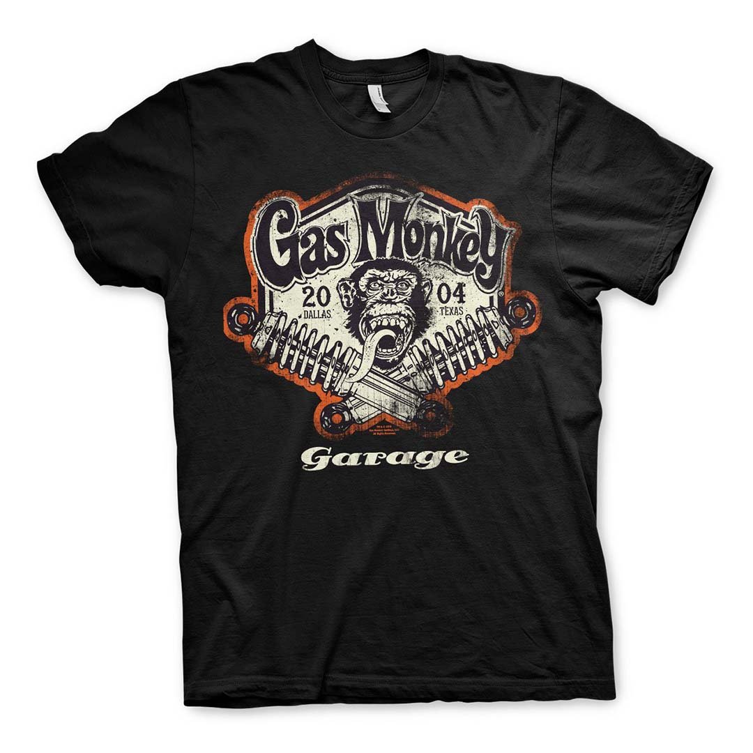 Official Gas Monkey Garage Spring Coils Black T-Shirt - Postees