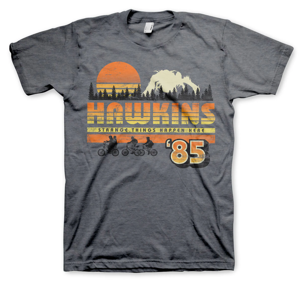 Stranger Things Hawkins '85 Vintage Dark Heather Official T-Shirt