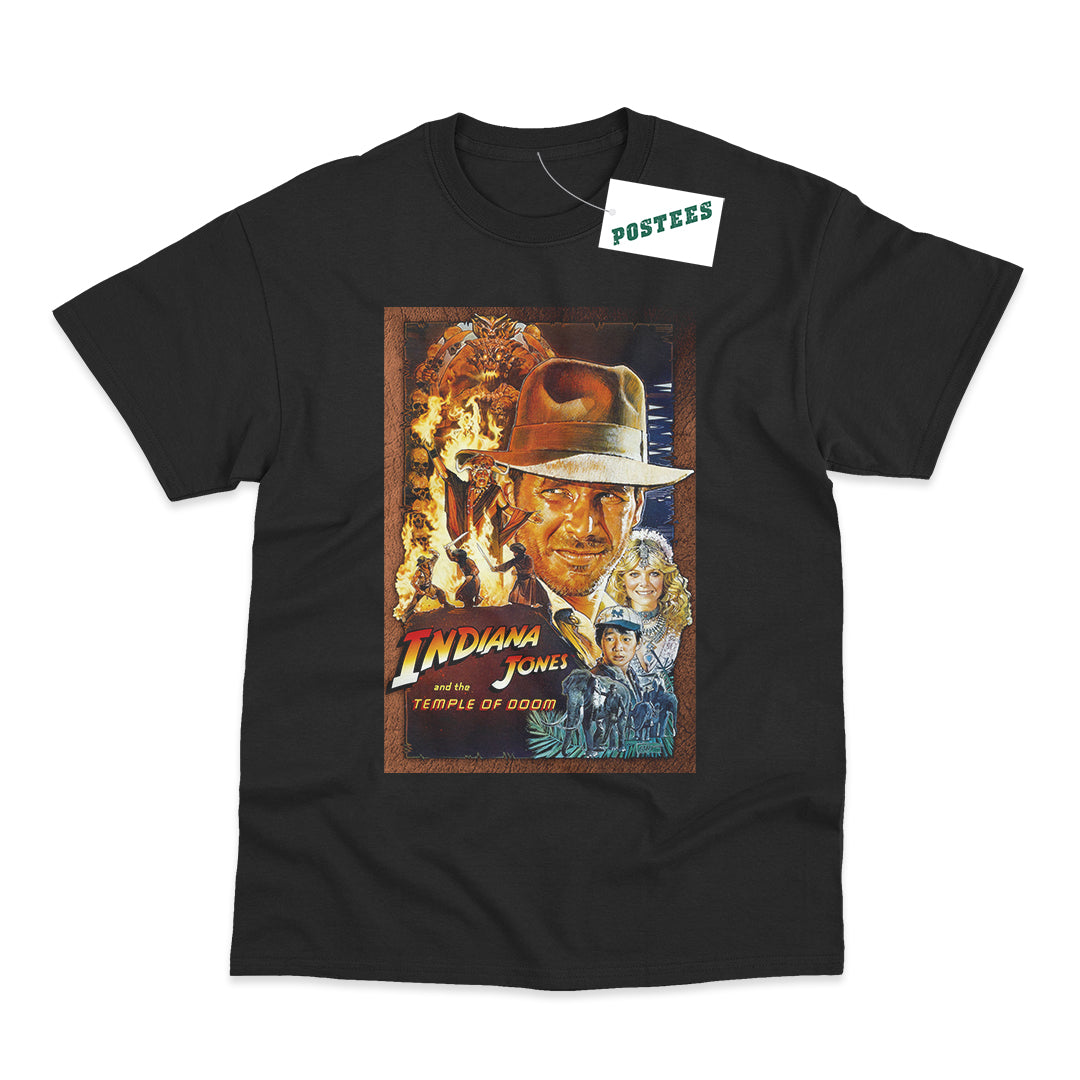 Indiana Jones Temple Of Doom Movie Poster Inspired T-Shirt