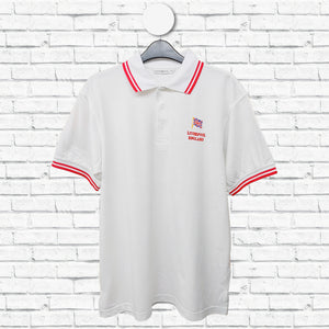 Liverpool England Union Flag Embroidered Polo Shirt