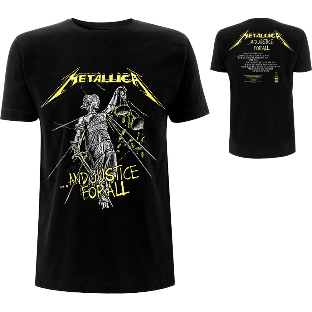 Metallica And Justice For All Tracks (Back Print) Official T-Shirt