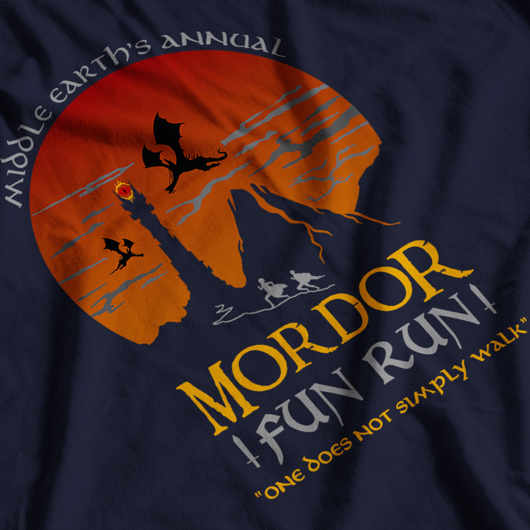 The Lord of the Rings Inspired Mordor Fun Run Ladies Fitted T-Shirt