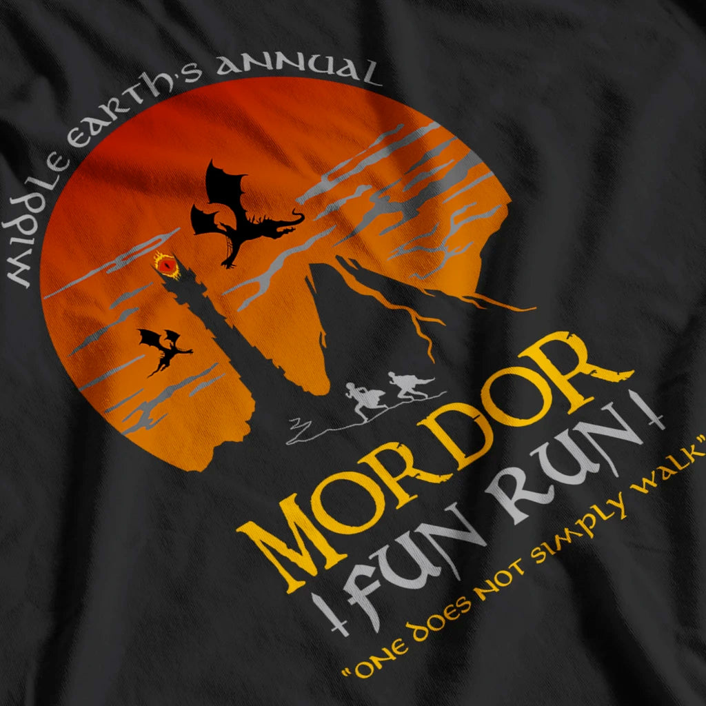 The Lord of the Rings Inspired Mordor Fun Run Ladies Fitted T-Shirt