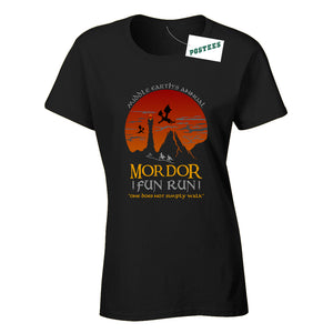 The Lord of the Rings Inspired Mordor Fun Run Ladies Fitted T-Shirt