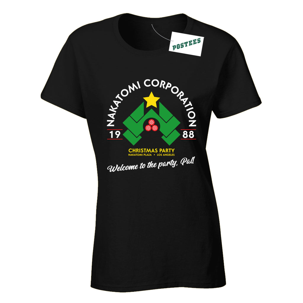 Die Hard Inspired Nakatomi Corporation Christmas Party Lady Fit T-Shirt