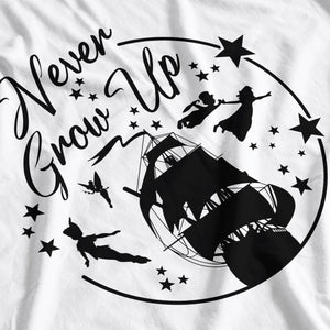 Peter Pan Inspired Never Grow Up Kids T-Shirt