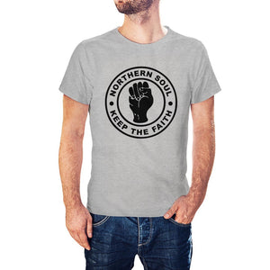 60's Inspired Northern Soul Heather Grey T-Shirt - Postees